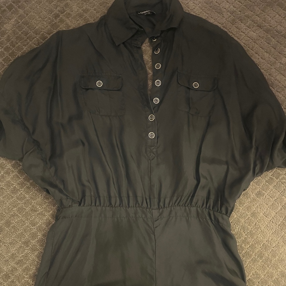 Bebe Silk Romper Jumpsuit